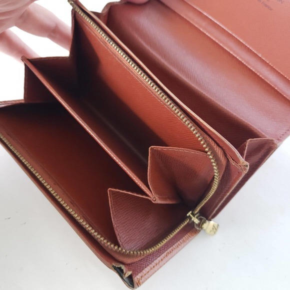 Louis Vuitton LV Epi Leather Wallet Brown Medium Envelope Unisex Vintage - Picture 7 of 14